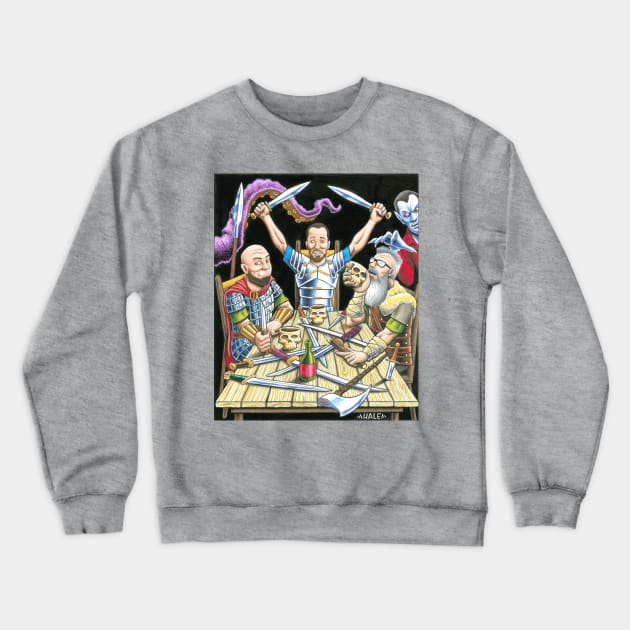 Unsheathed Sword Table Crewneck Sweatshirt by Stolencheese